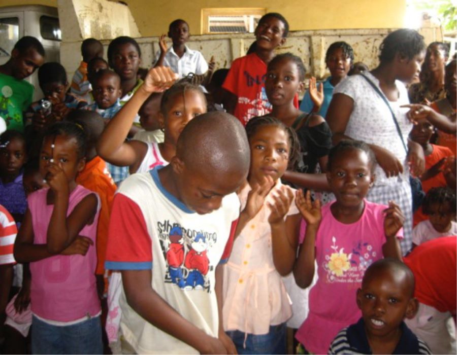 Sunday school in Sao Tome 