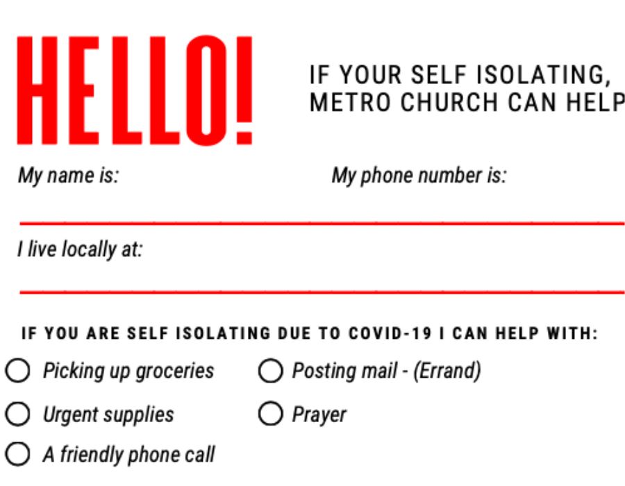 Downloadable Quarantine Help Door Card