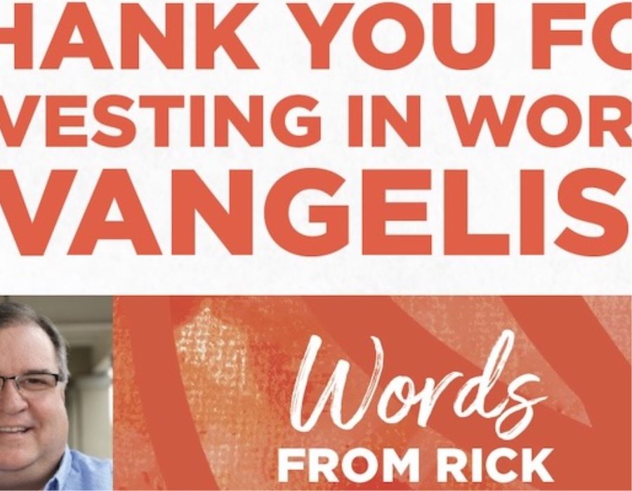 Words from Rick: Thank You for Investing