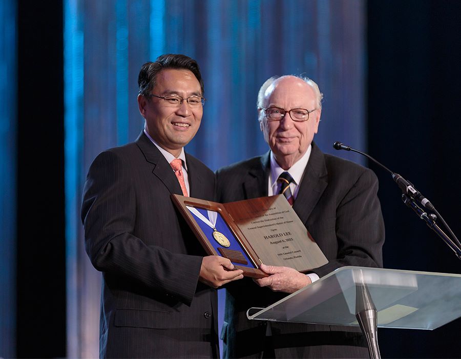 Harold Lee Presented General Superintendent's Medal of Honor