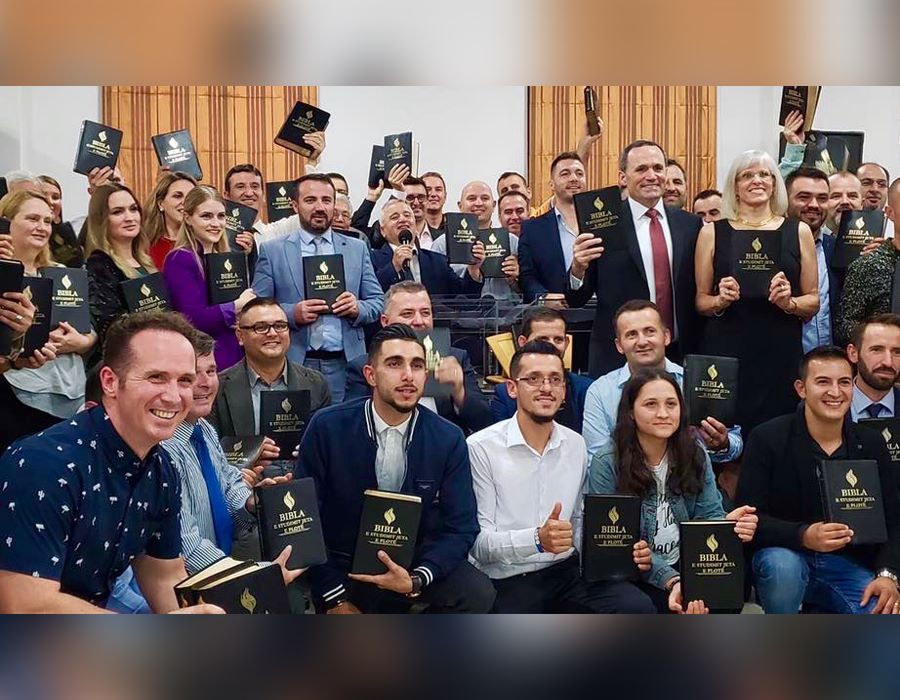 Historic Albanian FireBible Dedicated